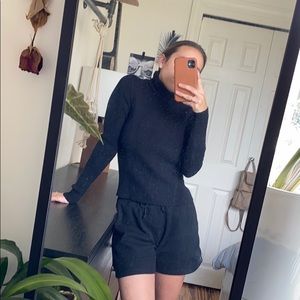 Black knit turtle neck
